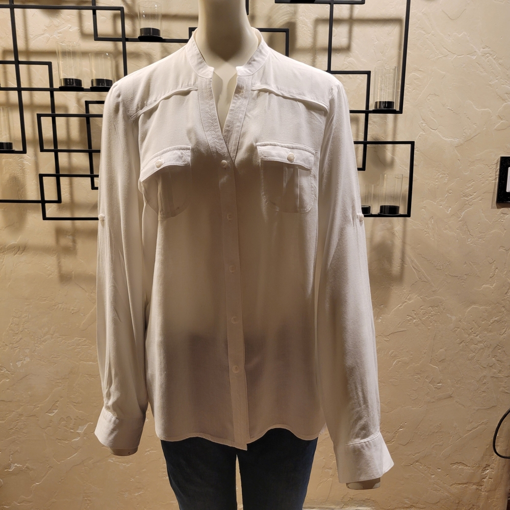 Spense Classic White Button Down Shirt